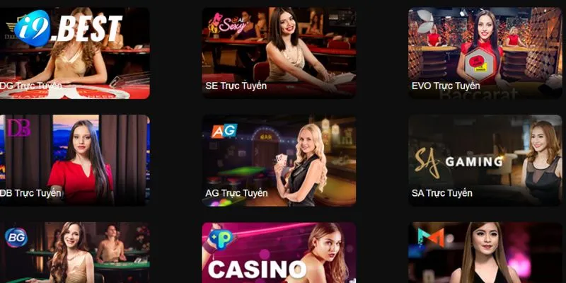 Sảnh live casino với camera trình chiếu sắc nét